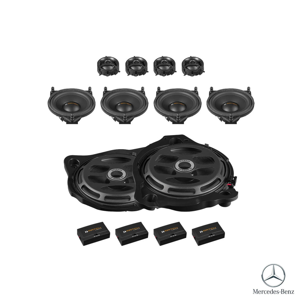 MATCH UP PnP speaker and subwoofer kit for Mercedes GLC X253 Burmester OEM audio upgrade – MC Audio Sydney