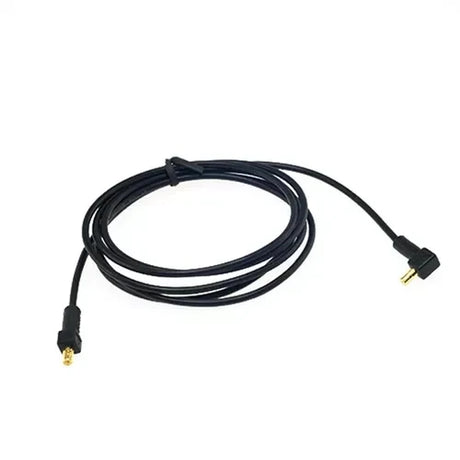 BlackVue rear camera coaxial video cable shown coiled with compact connectors for compatible 2CH dash cam systems