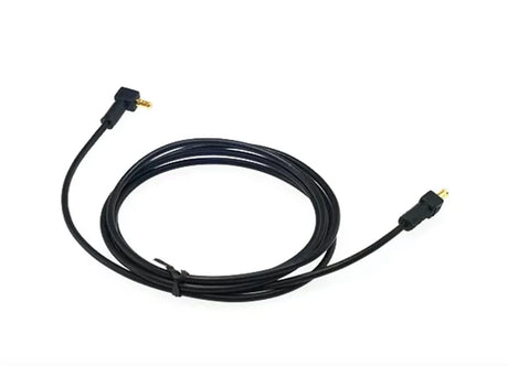 BlackVue rear camera coaxial video cable shown fully laid out with connectors at both ends for 2CH dash cameras