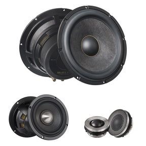 BRAX MATRIX ML PRO 3-way active set with ML165 PRO midbass, ML80 PRO midrange and ML28 PRO tweeters, 4Ω