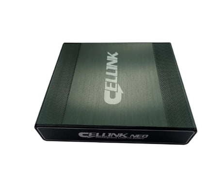 CELLINK Neo 6 Slim dash cam battery pack shown from the top with CELLINK branding and slim enclosure