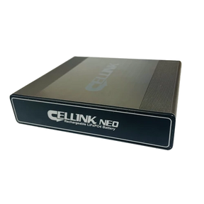 CELLINK Neo 6 Slim LiFePO4 dash cam battery pack shown from an angled front view with low-profile housing