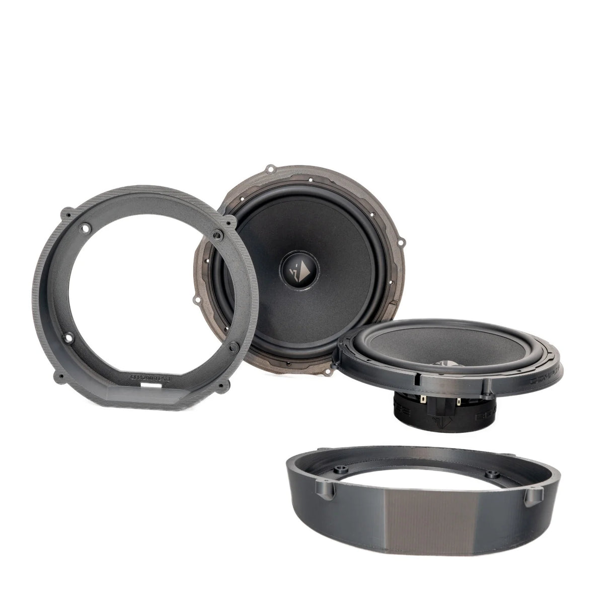 HELIX Ci3 8-inch 3Ω Type 2 door woofer with vehicle-specific adapters for Tesla Model S and Model X