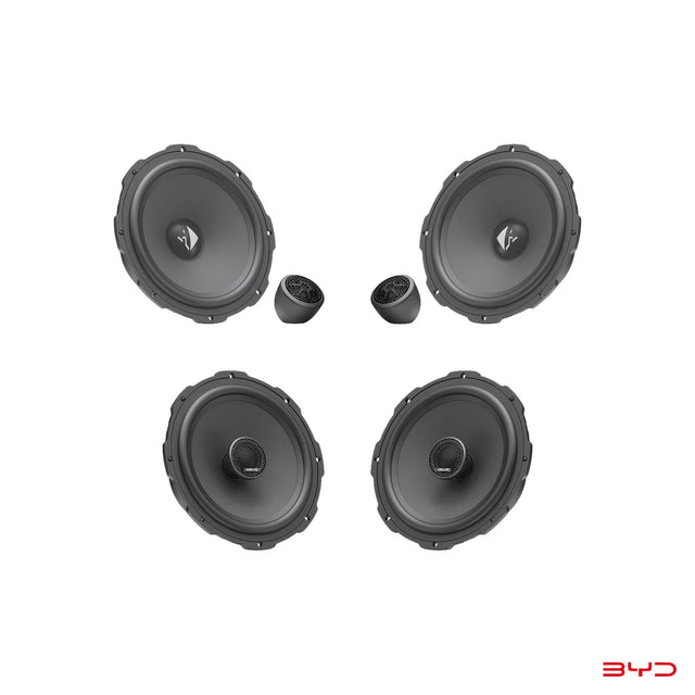 HELIX Ci3 front component speakers with tweeters and rear coaxial speakers for the BYD Seal upgrade package
