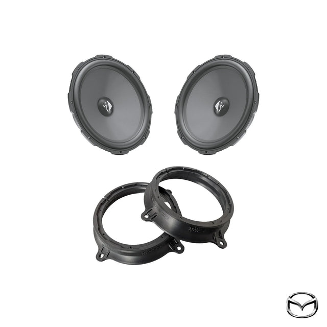 HELIX Ci3 8-inch front component speakers with FlexMount adapters for compatible Mazda models with BOSE audio
