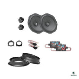 HELIX Ci3 front speakers, crossovers, wire kits and FlexMount adapters for the Skoda Kodiaq 2024-on package