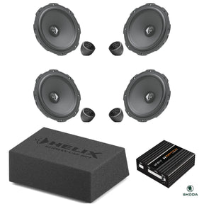 HELIX Ci3 front and rear speakers, loaded subwoofer and DSP amplifier for the Skoda Kodiaq 2024-on upgrade