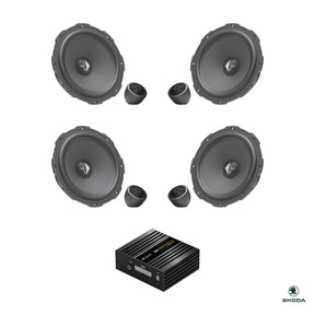 HELIX Ci3 front and rear component speakers with MATCH DSP amplifier for the Skoda Octavia IV audio upgrade