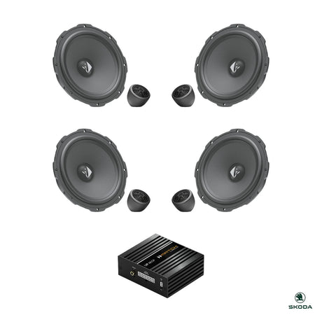 HELIX Ci3 front and rear component speakers with MATCH DSP amplifier for the Skoda Octavia IV audio upgrade