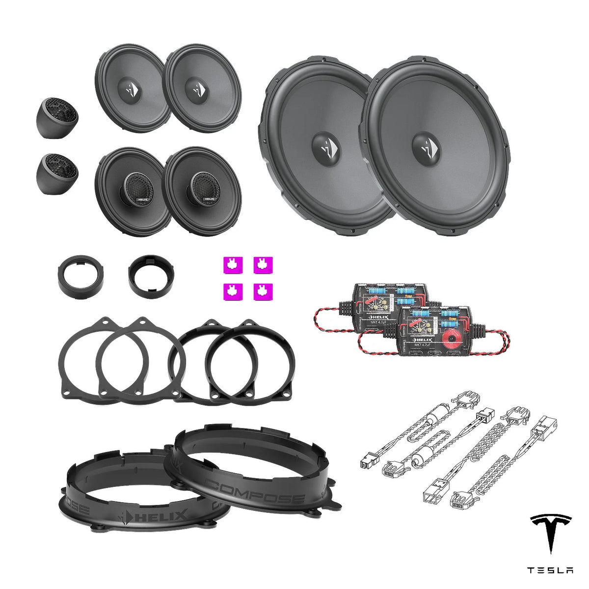 HELIX Ci3 speakers, FlexMount adapters and crossovers for the Tesla Model Y Legacy AMD Ryzen upgrade