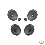 HELIX Ci3 front component speakers with tweeters and rear coaxial speakers for the Toyota Hilux N80 upgrade