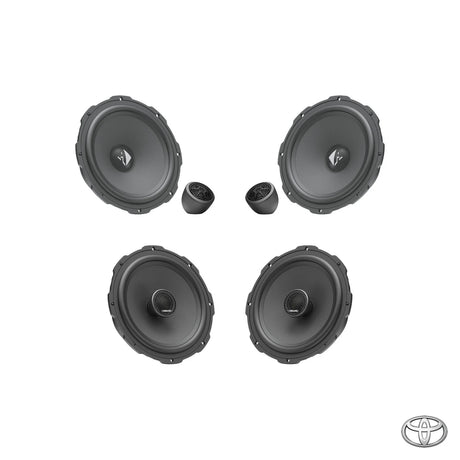 HELIX Ci3 front component speakers with tweeters and rear coaxial speakers for the Toyota Hilux N80 upgrade