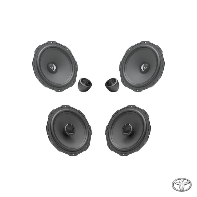 HELIX Ci3 front component speakers with tweeters and rear coaxial speakers for the Toyota Hilux N80 upgrade