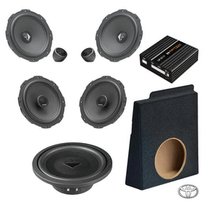 HELIX Ci3 front and rear speakers, subwoofer and DSP amplifier for the Toyota Hilux N80 audio upgrade