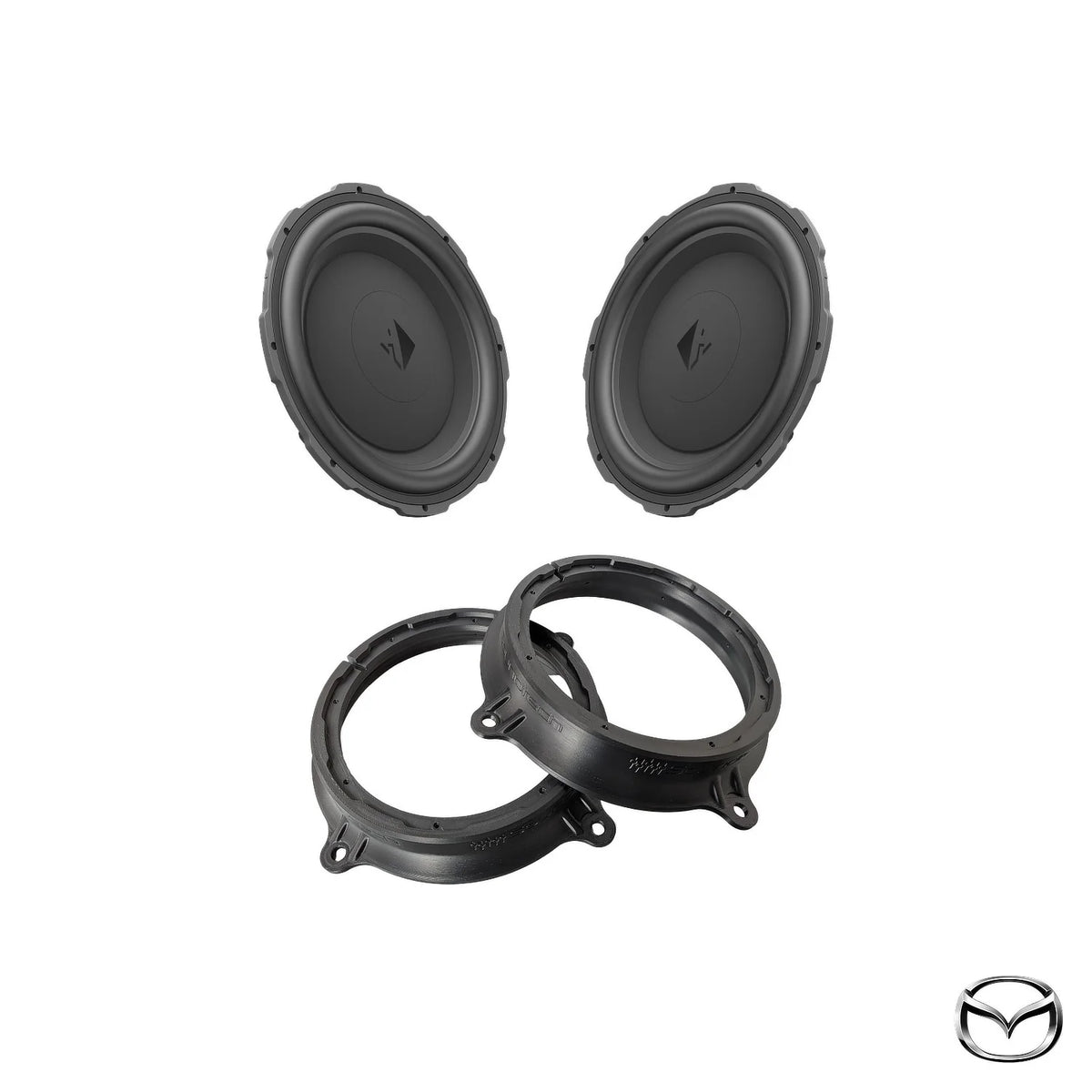HELIX Ci5 front component speakers with FlexMount adapters for compatible Mazda models with BOSE audio
