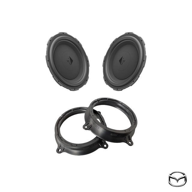 HELIX Ci5 front component speakers with FlexMount adapters for compatible Mazda models with BOSE audio
