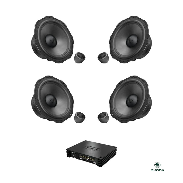 HELIX Ci7 front and rear component speakers with DSP amplifier for the Skoda Kodiaq 2024-on audio upgrade