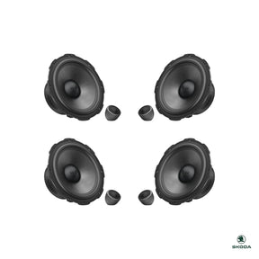 HELIX Ci7 front and rear component speakers with tweeters for the Skoda Octavia IV speaker upgrade