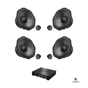 HELIX Ci7 front and rear component speakers with DSP amplifier for the Skoda Octavia IV audio upgrade