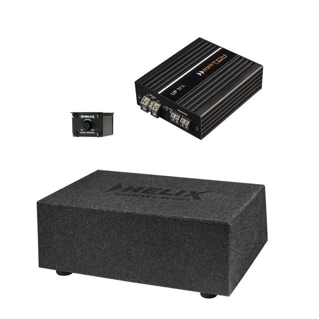 HELIX IK E10.1-SVC2 10-inch loaded ported subwoofer enclosure with mono amplifier and remote control