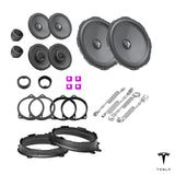 HELIX Ci3 speakers with FlexMount speaker and tweeter adapters for Tesla Model 3 LR/Performance Premium Audio