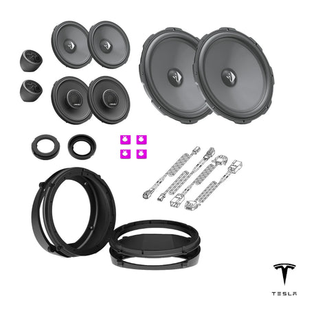 HELIX Ci3 speakers, FlexMount adapters and wiring for the Tesla Model X 90D/100D Premium Audio upgrade package