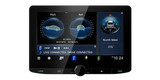 Kenwood DMX9724XDS front view with 10.1-inch touchscreen displaying vehicle pitch, roll and compass information