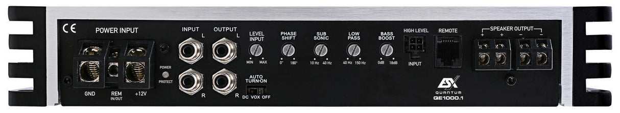 ESX QE1000.1 Mono Digital 1-Kanal Amplifier 1000 Watt RMS + Bass Remote Control