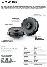 Focal IC-VW-165 16.5 Cm (6.5") 2-Way Speakers Compatible With Volkswagen