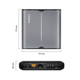 VIOFO BP100 battery pack dimension diagram showing a 171 x 171 mm footprint and 35 mm height