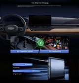VIOFO BP100 two-way fast charging graphic showing hardwire and cigarette lighter charging options