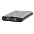 VIOFO EP100 expansion battery for the BP100 shown at an angle with IN/OUT ports and status indicators